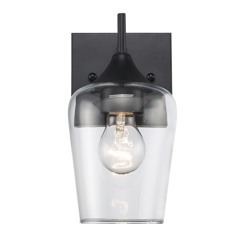 Kieran 1-Light 9.5" Bath Sconce in Black