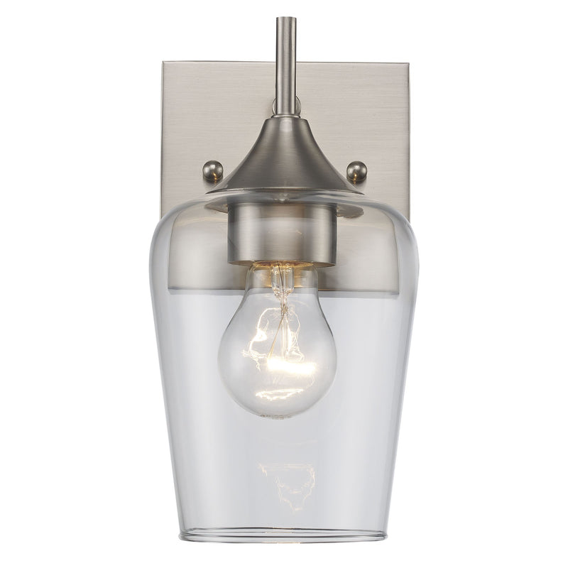 Kieran 1-Light 9.5" Bath Sconce in Brushed Nickel
