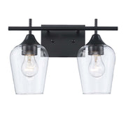 Kieran 2-Light 13.75" Vanity Light in Black