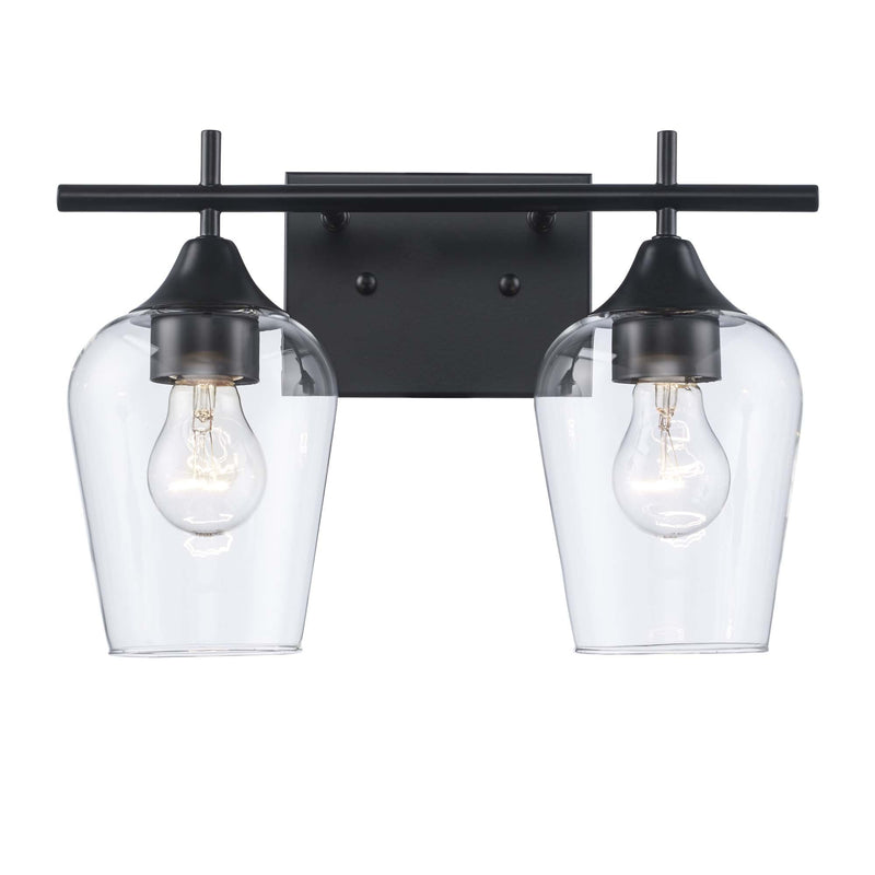 Kieran 2-Light 13.75" Vanity Light in Black