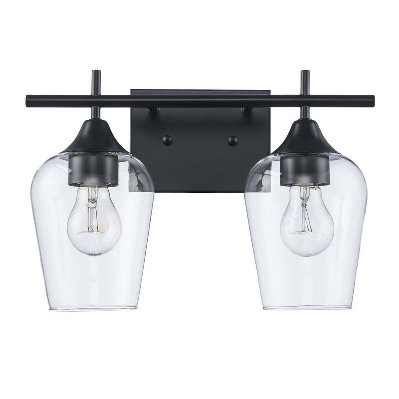 Kieran 2-Light 13.75" Vanity Light in Black