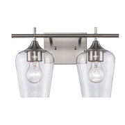 Kieran 2-Light 13.75" Vanity Light in Brushed Nickel
