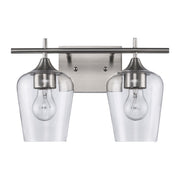 Kieran 2-Light 13.75" Vanity Light in Brushed Nickel