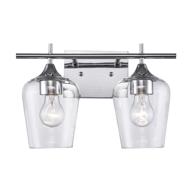 Kieran 2-Light 13.75" Vanity Light in Polished Chrome