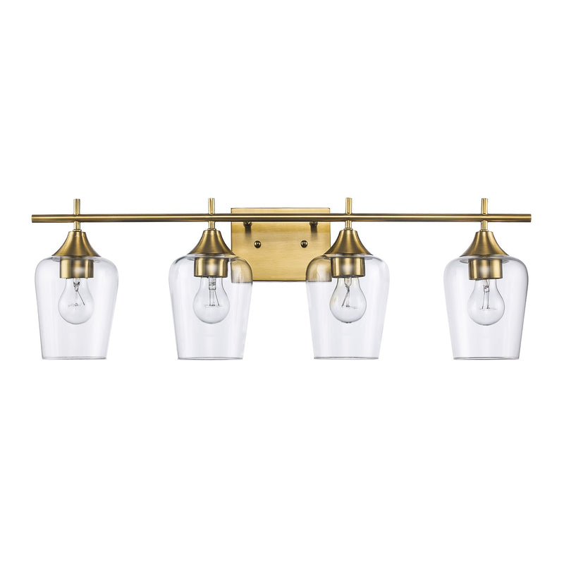 Kieran 4-Light 28.75" Vanity Light in Antique Gold
