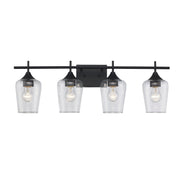 Kieran 4-Light 28.75" Vanity Light in Black