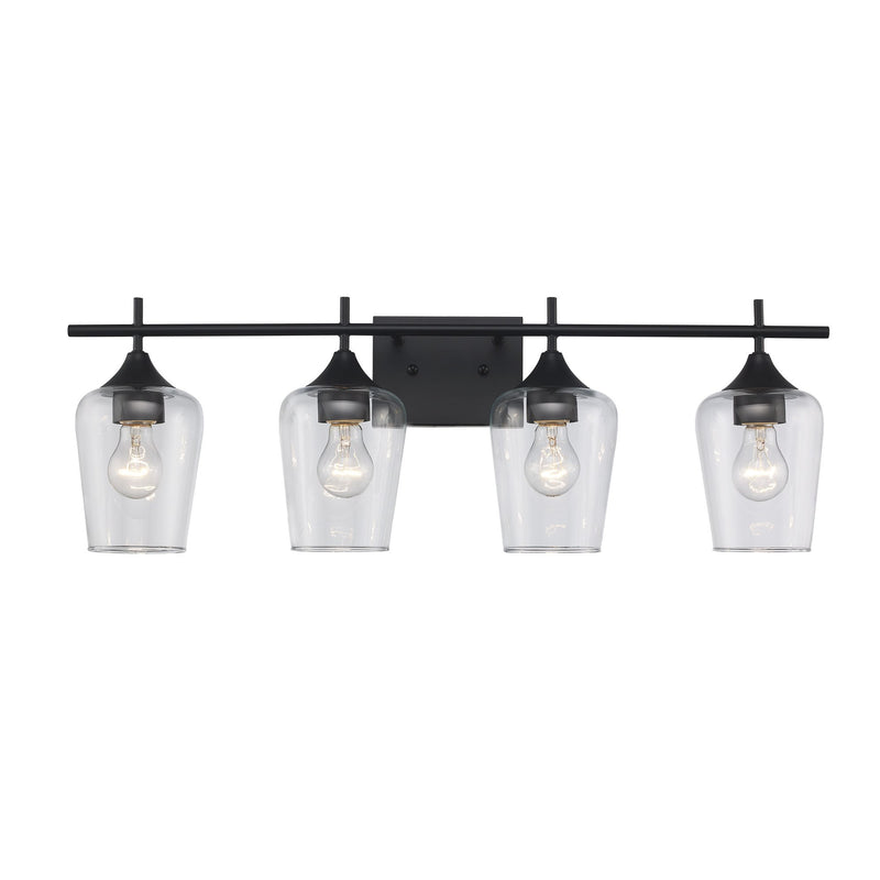 Kieran 4-Light 28.75" Vanity Light in Black