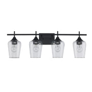 Kieran 4-Light 28.75" Vanity Light in Black