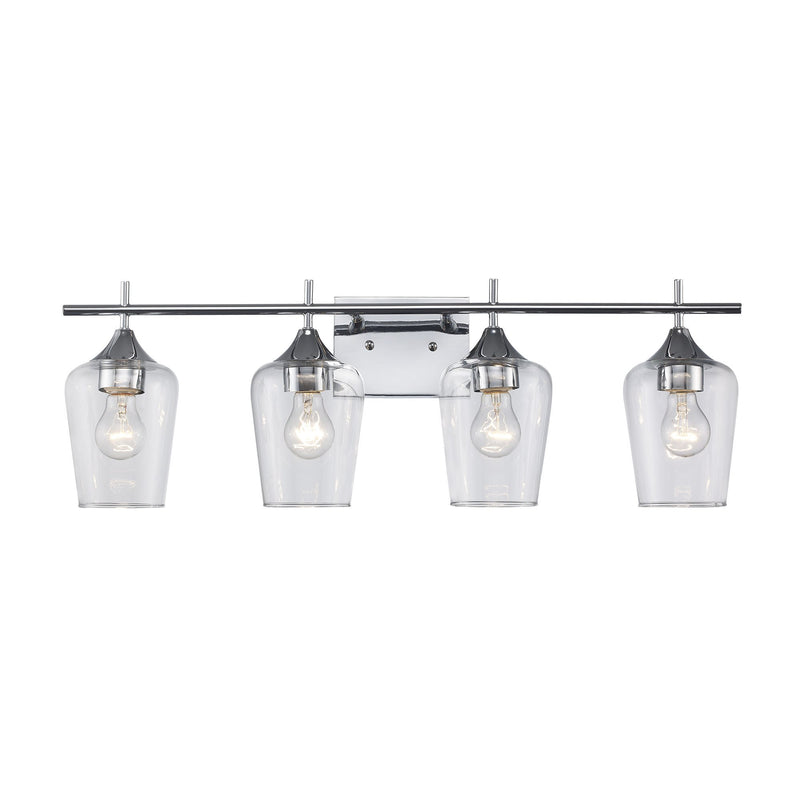 Kieran 4-Light 28.75" Vanity Light in Polished Chrome