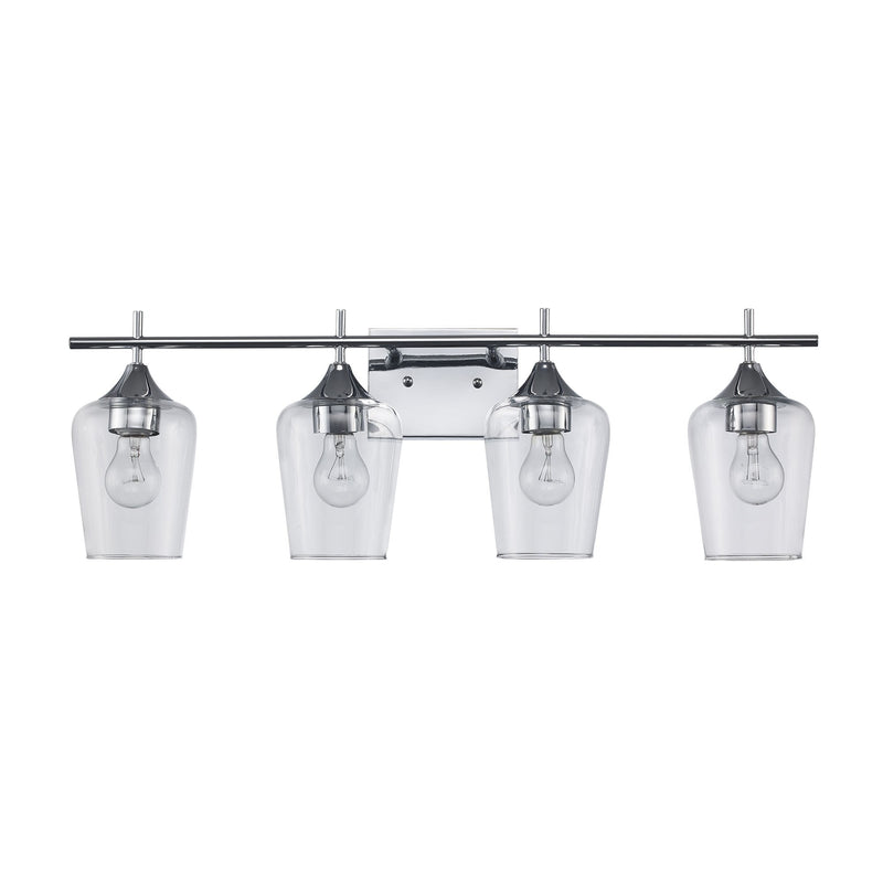 Kieran 4-Light 28.75" Vanity Light in Polished Chrome