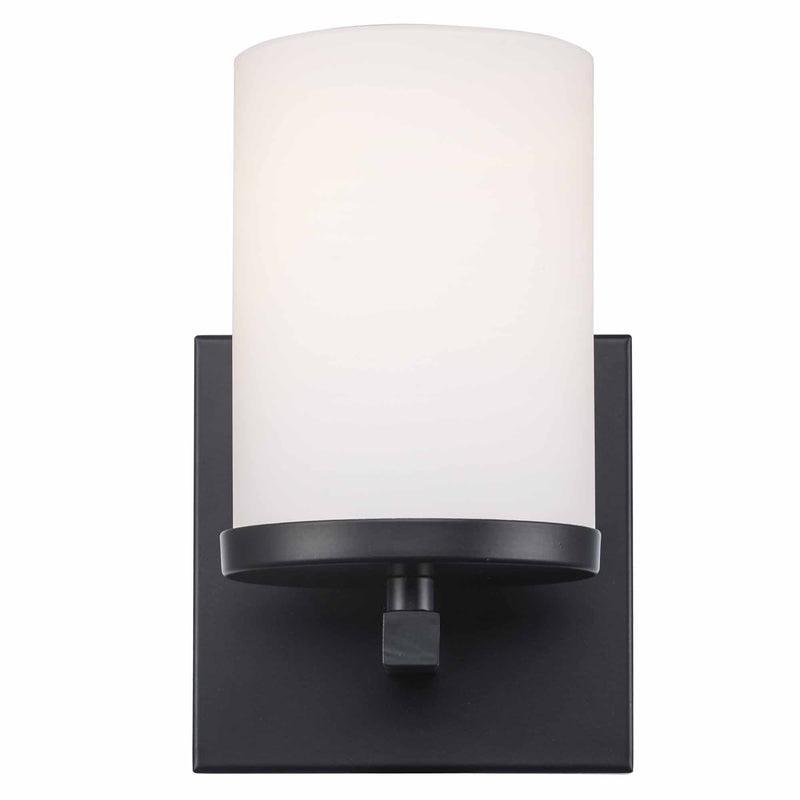 Nico 1-Light 7.6" Bath Sconce in Black