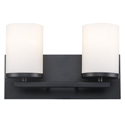 Nico 2-Light 13" Vanity Light in Black