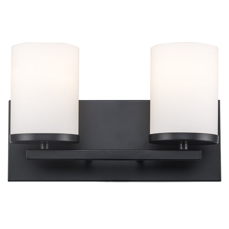 Nico 2-Light 13" Vanity Light in Black