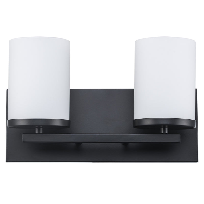 Nico 2-Light 13" Vanity Light in Black