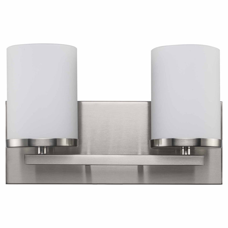 Nico 2-Light 13" Vanity Light in Brushed Nickel