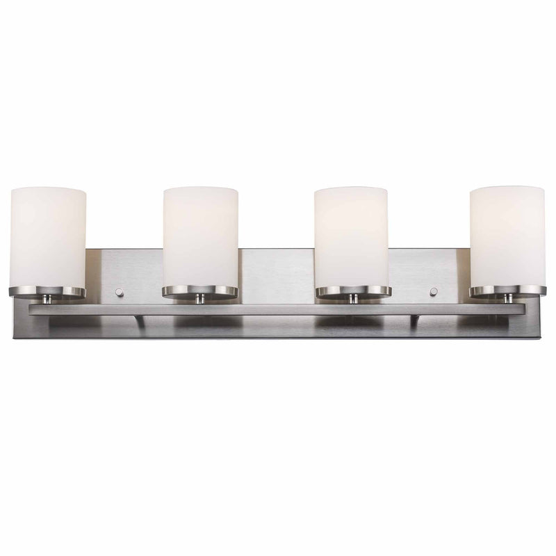 Nico 4-Light 29" Vanity Light in Brushed Nickel
