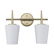 ClassicHorizon 2-Light 15.4" Vanity Light in Antique Gold