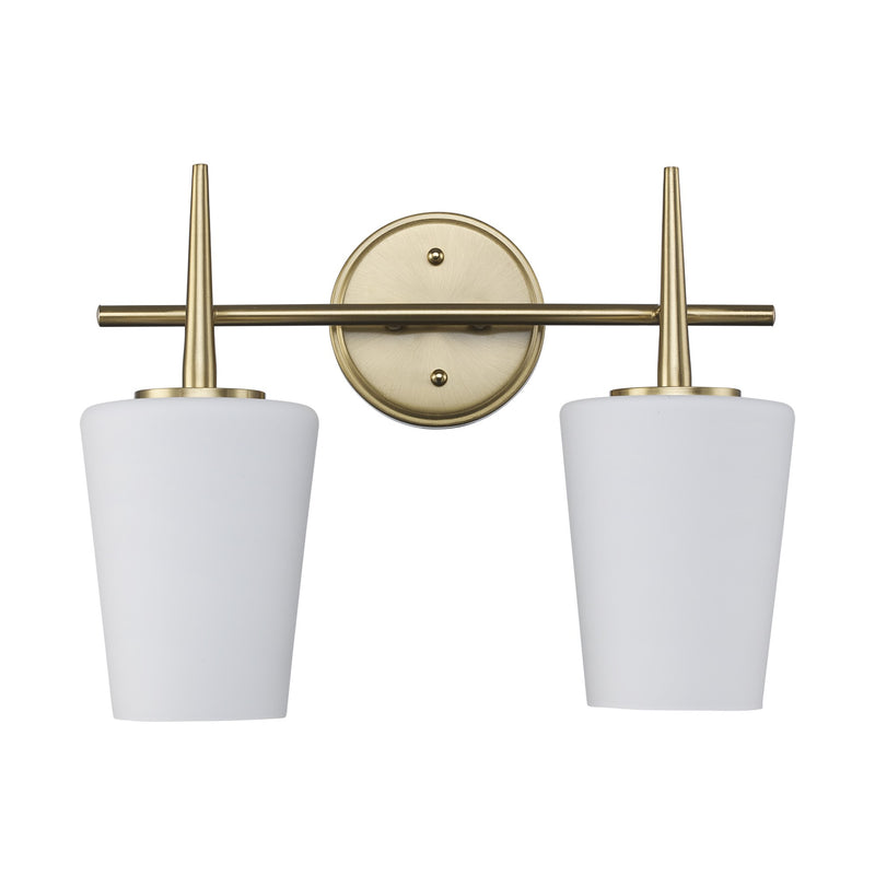 ClassicHorizon 2-Light 15.4" Vanity Light in Antique Gold