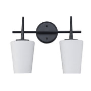 ClassicHorizon 2-Light 15.4" Vanity Light in Black