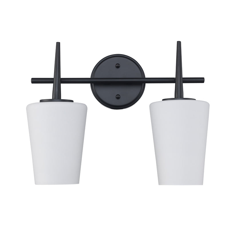 ClassicHorizon 2-Light 15.4" Vanity Light in Black