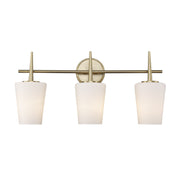 ClassicHorizon 3-Light 24.4" Vanity Light in Antique Gold