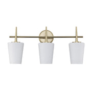 ClassicHorizon 3-Light 24.4" Vanity Light in Antique Gold