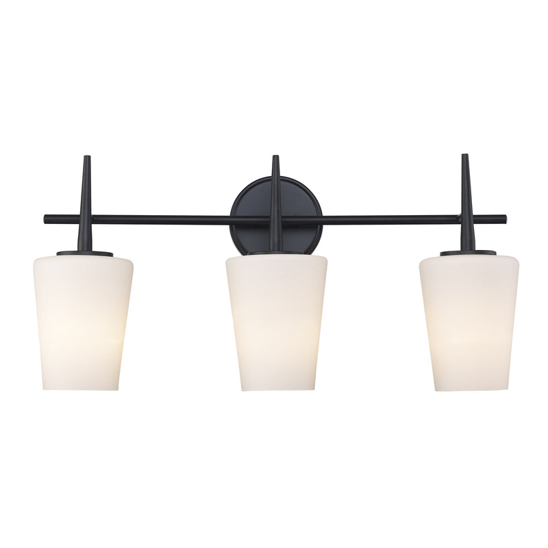 ClassicHorizon 3-Light 24.4" Vanity Light in Black