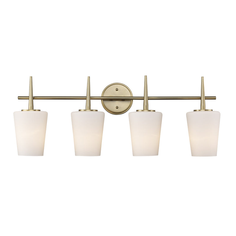 ClassicHorizon 4-Light 31" Vanity Light in Antique Gold