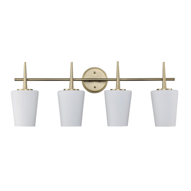 ClassicHorizon 4-Light 31" Vanity Light in Antique Gold