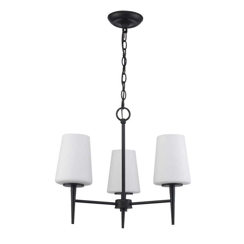 ClassicHorizon 3-Light 20.55" Chandelier in Black