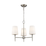 ClassicHorizon 3-Light 20.55" Chandelier in Brushed Nickel