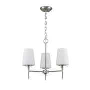 ClassicHorizon 3-Light 20.55" Chandelier in Brushed Nickel