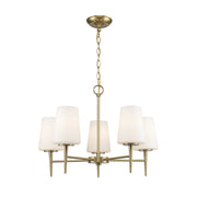 ClassicHorizon 5-Light 25.15" Chandelier in Antique Gold