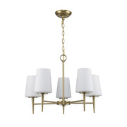 ClassicHorizon 5-Light 25.15" Chandelier in Antique Gold