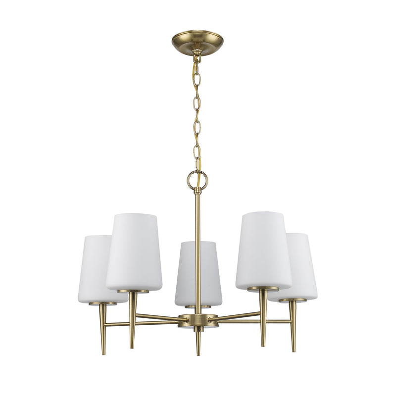 ClassicHorizon 5-Light 25.15" Chandelier in Antique Gold