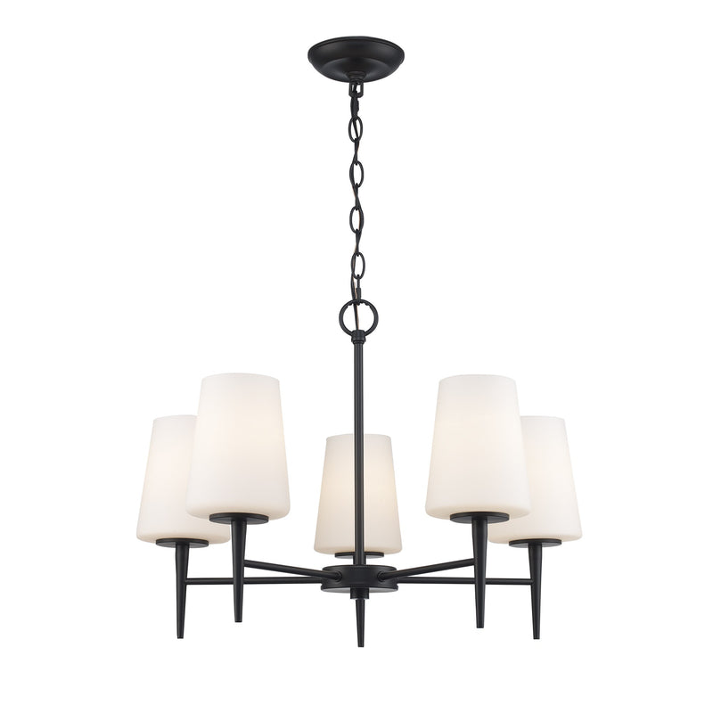 ClassicHorizon 5-Light 25.15" Chandelier in Black