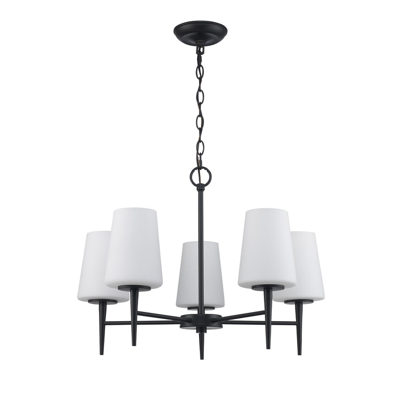 ClassicHorizon 5-Light 25.15" Chandelier in Black
