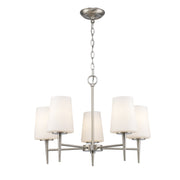 ClassicHorizon 5-Light 25.15" Chandelier in Brushed Nickel