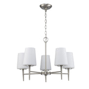 ClassicHorizon 5-Light 25.15" Chandelier in Brushed Nickel