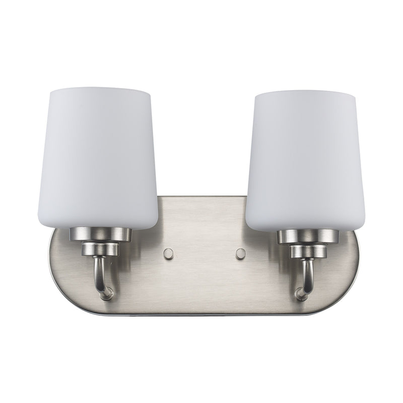 Liora 2-Light 12" Vanity Light in Brushed Nickel