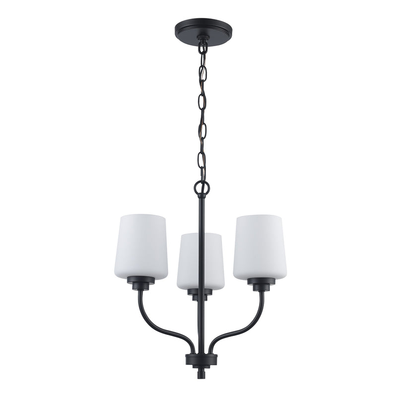 Liora 3-Light 15" Chandelier in Black