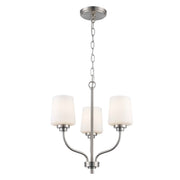 Liora 3-Light 15" Chandelier in Brushed Nickel