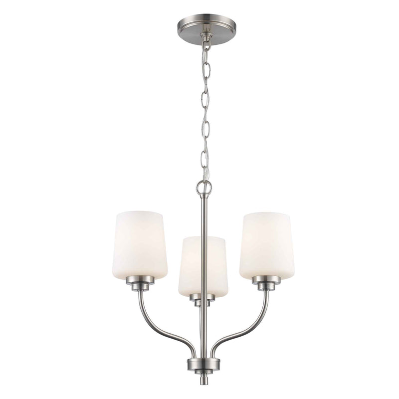 Liora 3-Light 15" Chandelier in Brushed Nickel