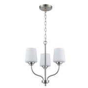 Liora 3-Light 15" Chandelier in Brushed Nickel