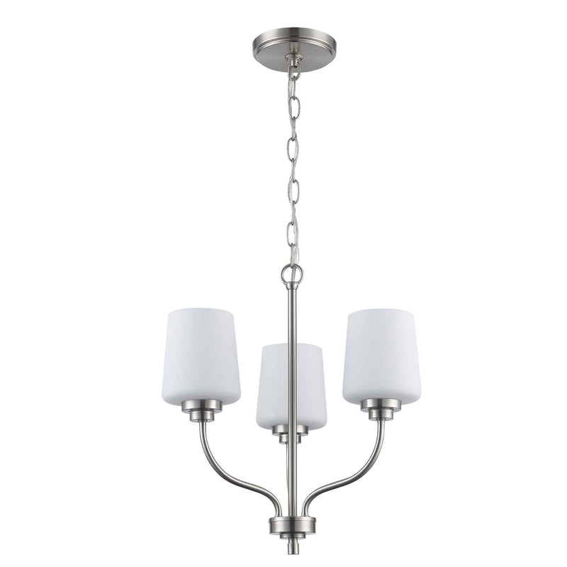 Liora 3-Light 15" Chandelier in Brushed Nickel
