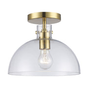 Stoneglad 10" Semi-Flush Mount in Antique Gold
