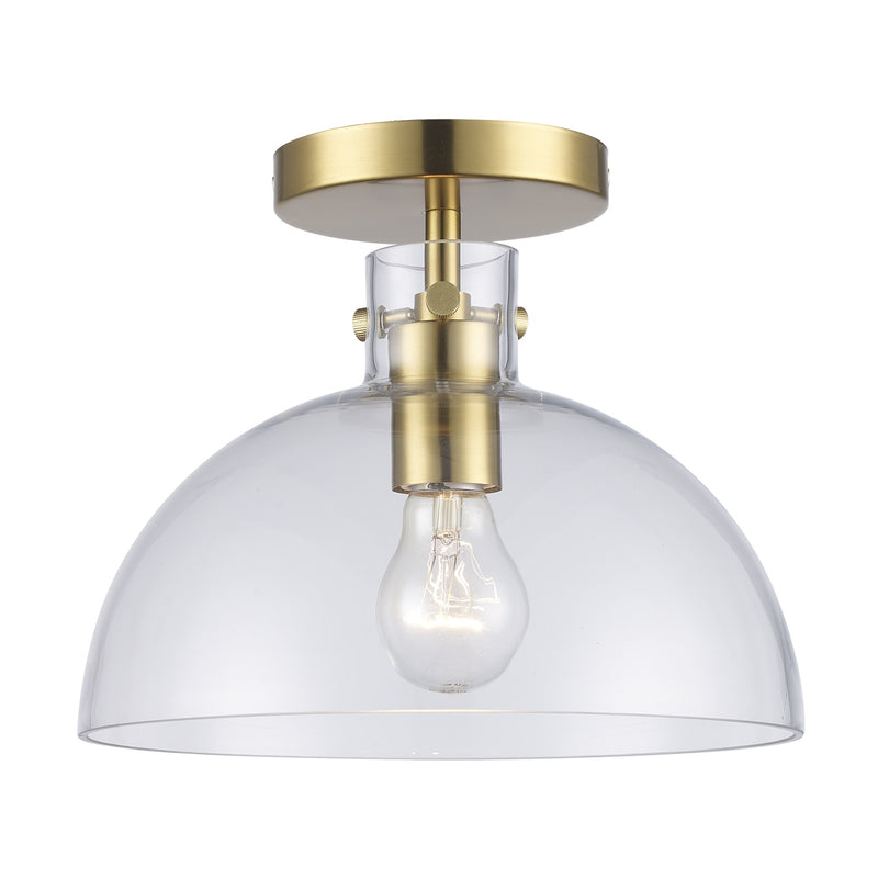 Stoneglad 10" Semi-Flush Mount in Antique Gold