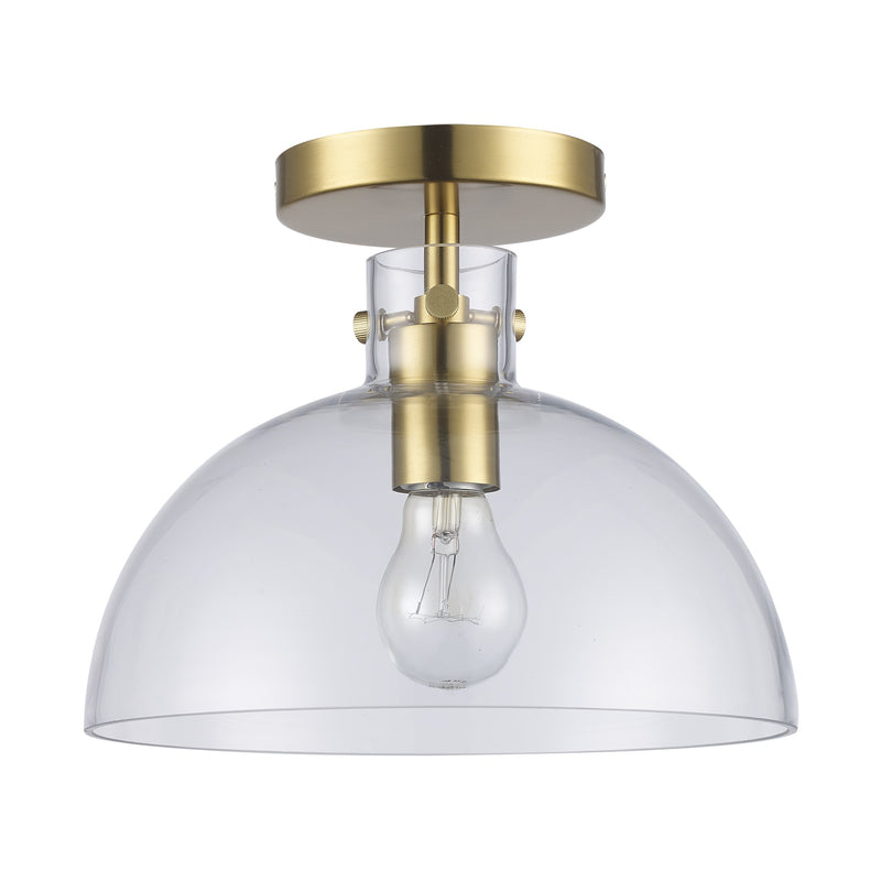 Stoneglad 10" Semi-Flush Mount in Antique Gold