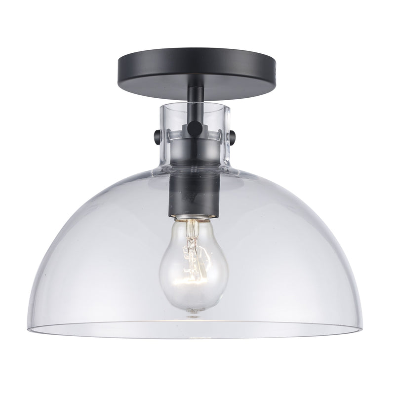 Stoneglad 10" Semi-Flush Mount in Black