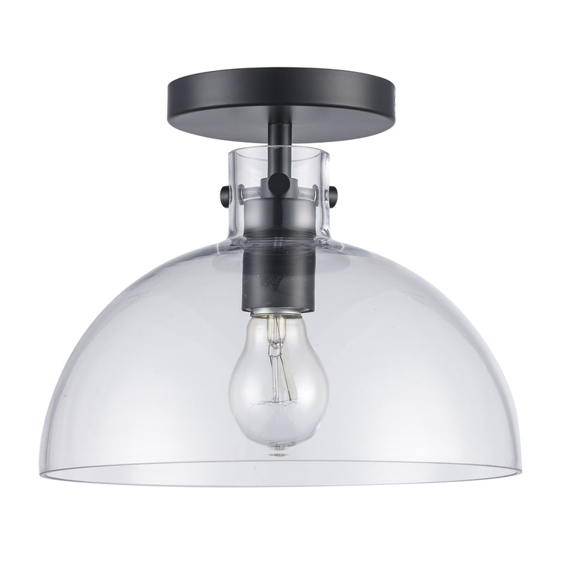Stoneglad 10" Semi-Flush Mount in Black
